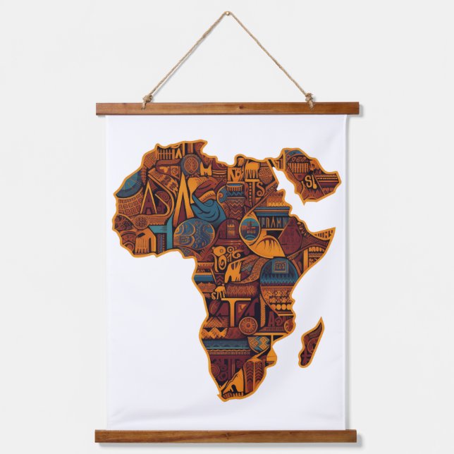 Tapisserie Suspendue Carte africaine (Recto)