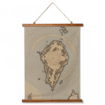 Carte fantaisiste antique de l'île de la cartograp