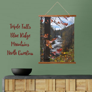 Tapisserie Suspendue Cascades de montagne d'automne Triple Falls NC