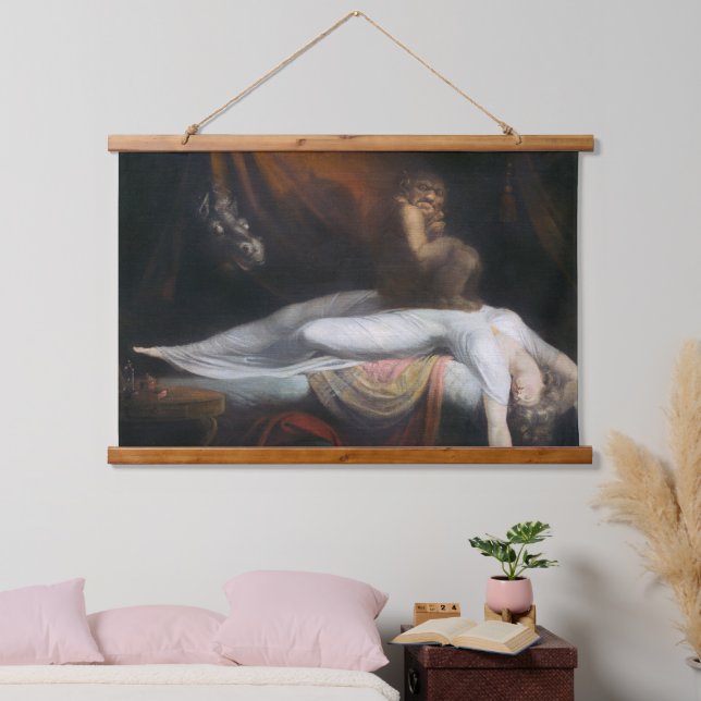 Tapisserie Suspendue Cauchemar par Henry Fuseli Gothic Macabre Dark Art (Chambre à coucher)