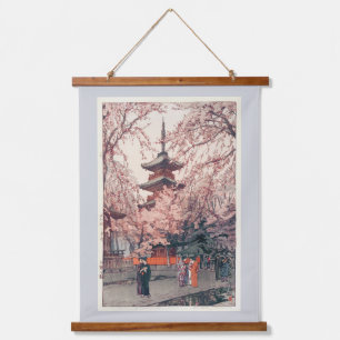 Tapisserie Suspendue Cerisiers en fleurs au parc Ueno, Yoshida