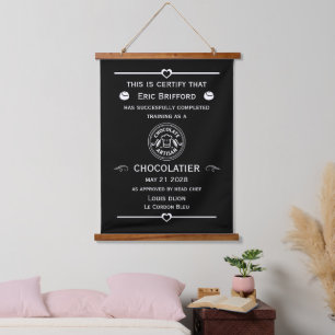 Tapisserie Suspendue Certificat de fabricant de chocolatier