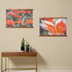 Tapisserie Suspendue Champ de tulipe rouge