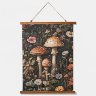 Tapisserie Suspendue Champignons Whimsical et Botanique Fleur sauvage