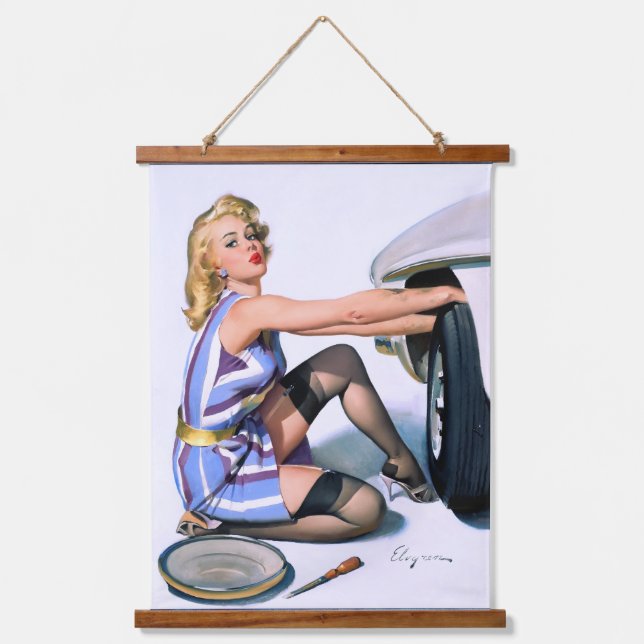 Tapisserie Suspendue Changement rapide par Gil Elvgren (Recto)