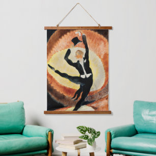 Tapisserie Suspendue Chapeau haut-de-forme de danseur masculin Art déco