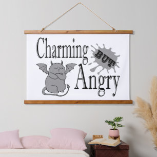 Tapisserie Suspendue Charming mais en colère petit chat diable drôle ci