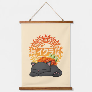 Tapisserie Suspendue Chat de Sushi Roe Saumon Ikura