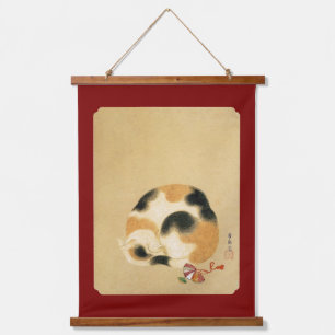 Tapisserie Suspendue Chat japonais Calico, Hanabusa Itchō
