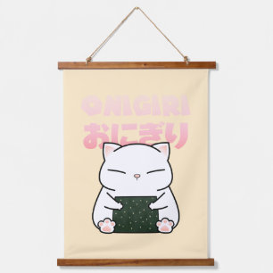 Tapisserie Suspendue Chat Sushi Ball de riz