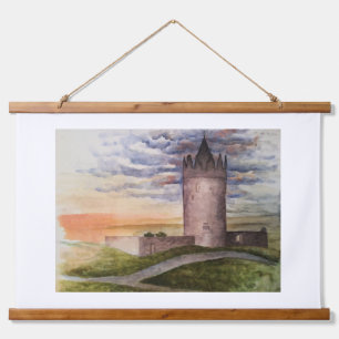 Tapisserie Suspendue Château irlandais à l'aquarelle dans le comté de C