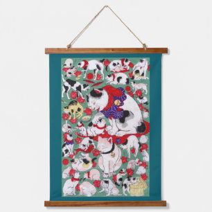 Tapisserie Suspendue Chats Japonais, Ukiyo-e