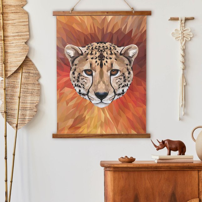 Tapisserie Suspendue Cheetah Wild Cat African Safari Modern Animal Art (Cheetah Wild Cat African Safari Modern Animal Art Hanging Tapestry)