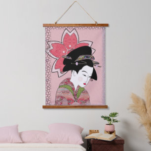 Tapisserie Suspendue Cherry Blossom Geisha