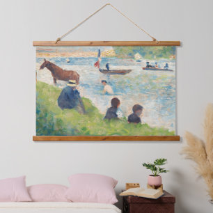 Tapisserie Suspendue Chevaux et bateaux – étude pour "Une baignade à As