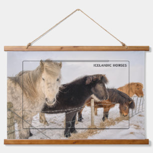 Tapisserie Suspendue Chevaux islandais gracieux