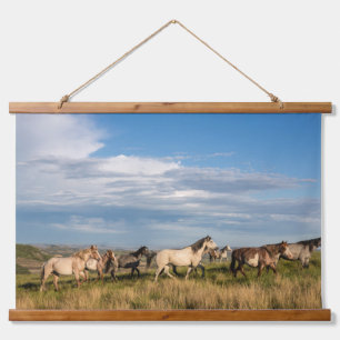 Tapisserie Suspendue Chevaux sauvages dans le parc national Theodore Ro