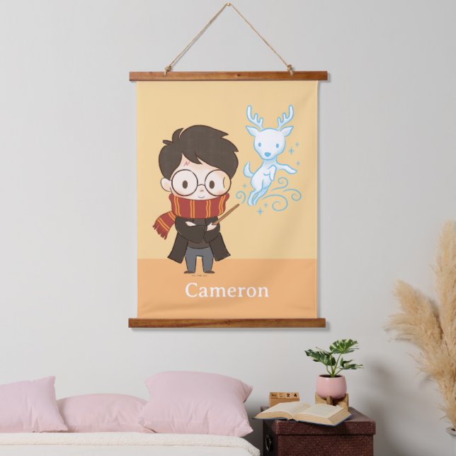 Tapisserie Suspendue Chibi HARRY POTTER™ Patronus (Chambre à coucher)