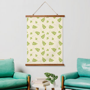 Tapisserie Suspendue Chic Botanique Green Branches Feuilles sans coutur