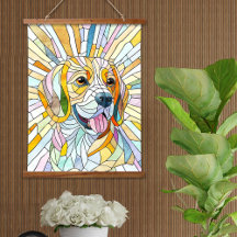 Chien beagle - Art Mosaïque coloré
