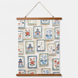 Tapisserie Suspendue Chinoiserie Mahjong