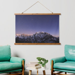 Tapisserie Suspendue Ciel étoilé au-dessus des montagnes