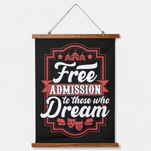 Tapisserie Suspendue Cirque Thème Typographique Citation Motivationnell