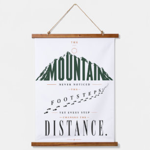 Tapisserie Suspendue Citation de la distance des pas de montagne