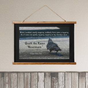 Tapisserie Suspendue Citation de Raven Edgar Allen Poe