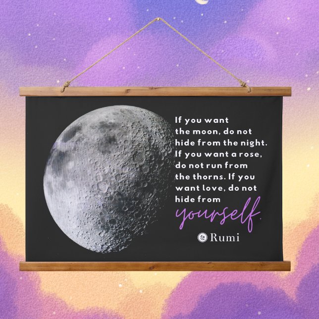 Tapisserie Suspendue Citation inspirante d'amour-propre et d'acceptatio (Créateur téléchargé)