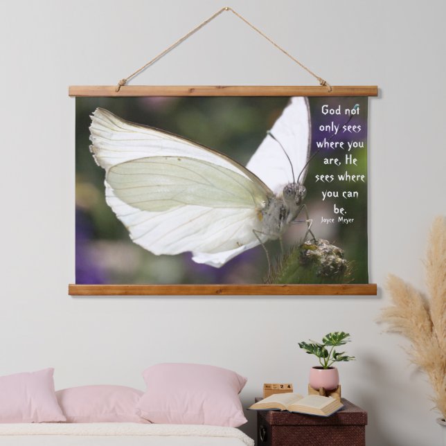 Tapisserie Suspendue Citation Inspirational Butterfly Wall Hanging (Chambre à coucher)