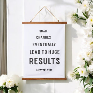 Tapisserie Suspendue Citations de gymnase Motivational Success Noir Bla