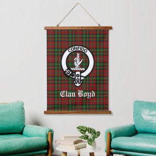 Tapisserie Suspendue Clan écossais Boyd Crest Badge & Tartan