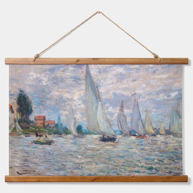 Tapisserie Suspendue Claude Monet - Bateaux Regatta à Argenteuil (Devant)