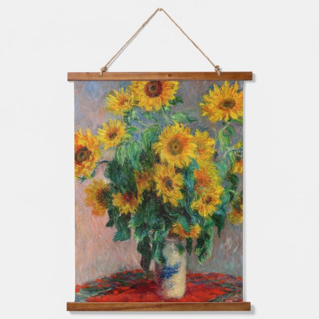 Tapisserie Suspendue Claude Monet - Bouquet de tournesols (Recto)