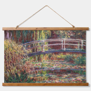 Tapisserie Suspendue Claude Monet - Eau Lily étang, Harmonie rose