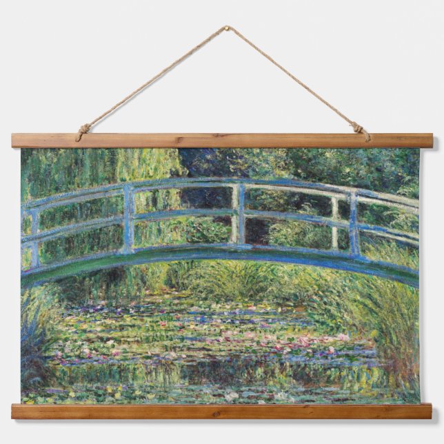 Tapisserie Suspendue Claude Monet - Etang Lily et Pont Japonais (Devant)