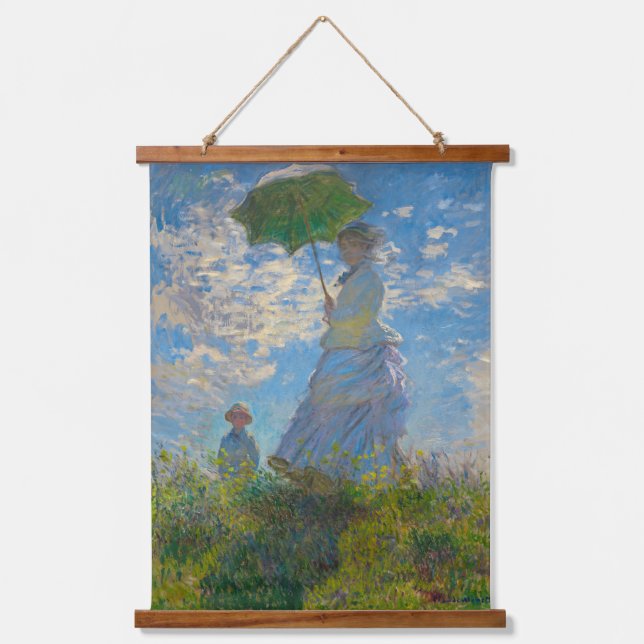 Tapisserie Suspendue Claude Monet Femme avec un parasol (Recto)