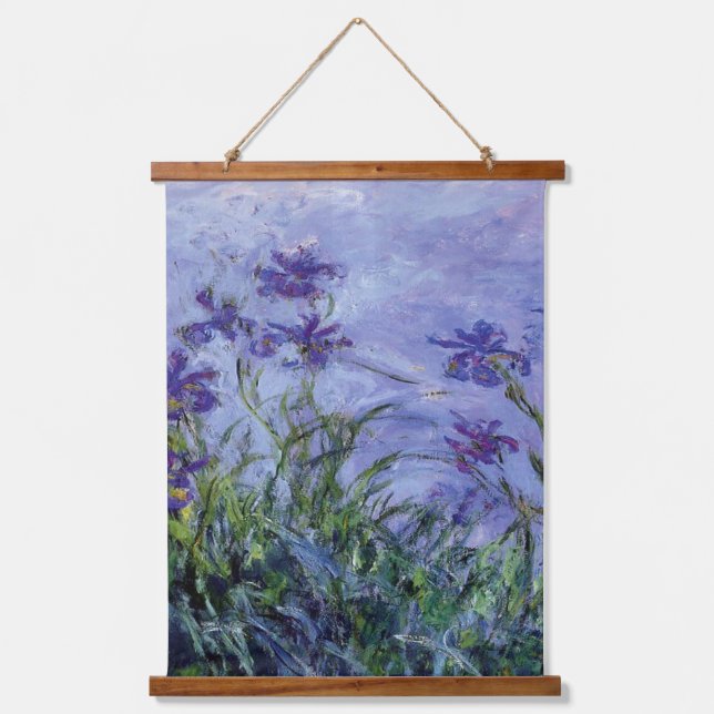 Tapisserie Suspendue Claude Monet Lilac Irises (Recto)
