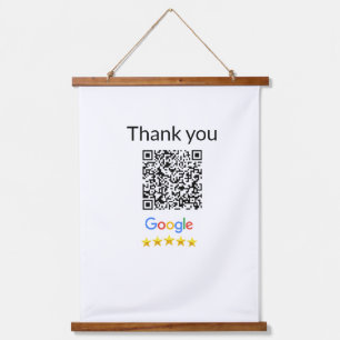 Tapisserie Suspendue Code QR simple minimaliste ajouter un logo nom de