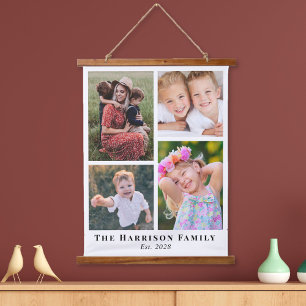 Tapisserie Suspendue Collage photo famille 4