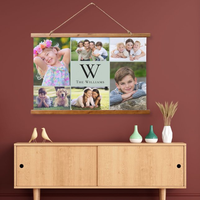 Tapisserie Suspendue Collage photo famille 6 (Créateur téléchargé)