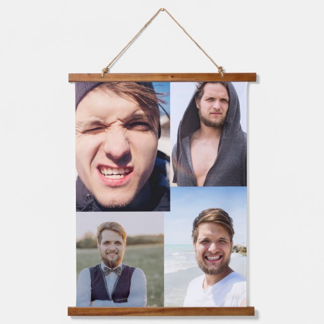 Tapisserie Suspendue Collage photo Mettez votre visage sur un (Recto)