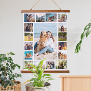 Tapisserie Suspendue Collage photo moderne simple 17