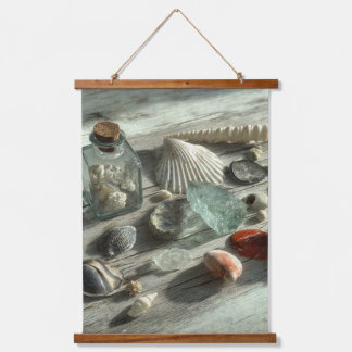 Tapisserie Suspendue Collection de coquillages et de sable doux Art de