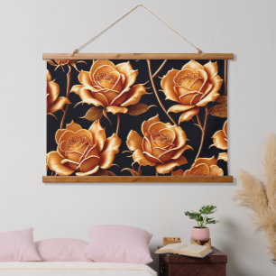 Tapisserie Suspendue Collection de Roses de luxe branché Boho Gold