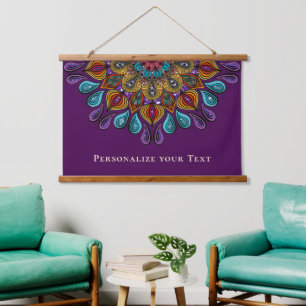 Tapisserie Suspendue Coloré Moderne Mandala Trippy Psychedelic Hippie