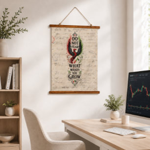 Tapisserie Suspendue Conception de lettre vintage Phoenix Ne craignez p