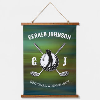 Tapisserie Suspendue Conception de monogramme de golf sur mesure