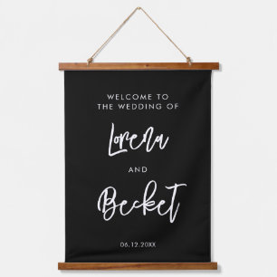 Tapisserie Suspendue Contemporain moderne noir mariage accueil personna